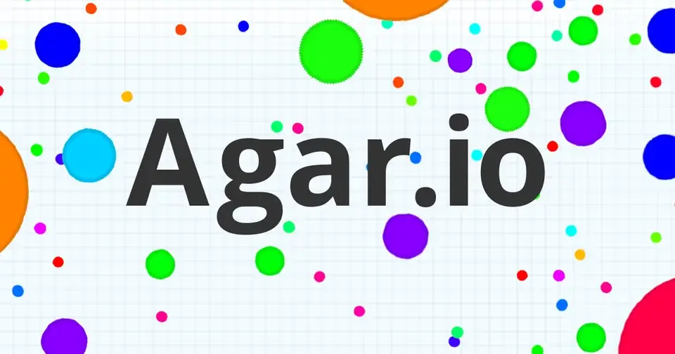 Agar.io official social-preview image with colorful cells on a white grid