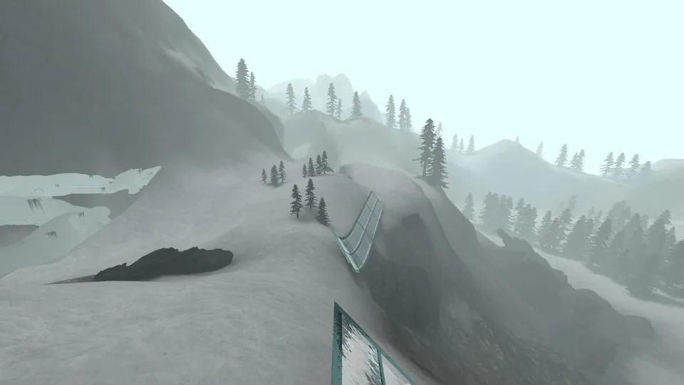 Snowy ravines and glass ramps in Surfd's surf_boreas course preview